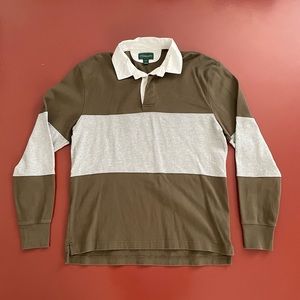 J. Crew long sleeve rugby polo size medium